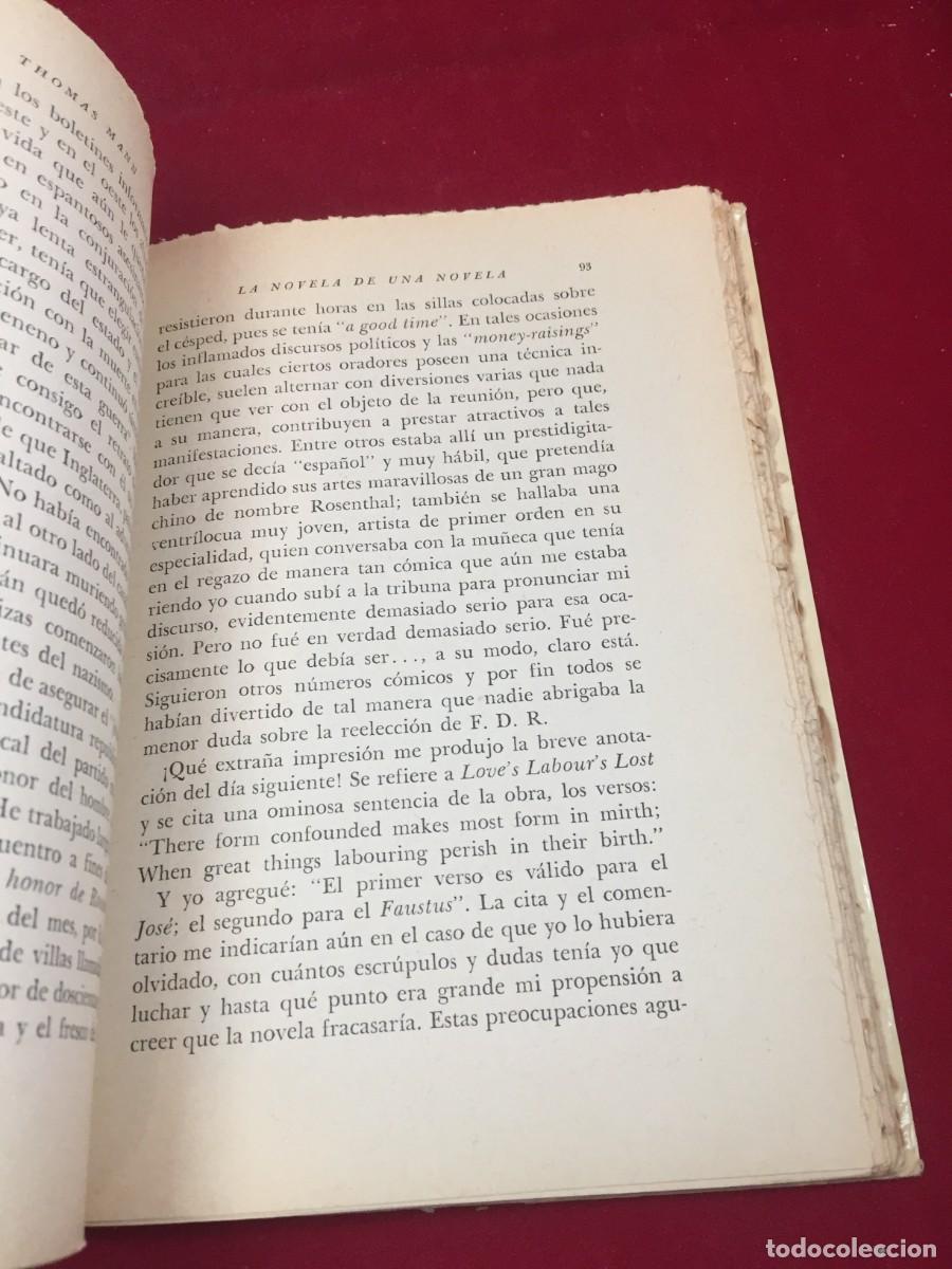 Libros de segunda mano: La novela de una novela. Thomas Mann. Editorial Sur, 1961 - Foto 12