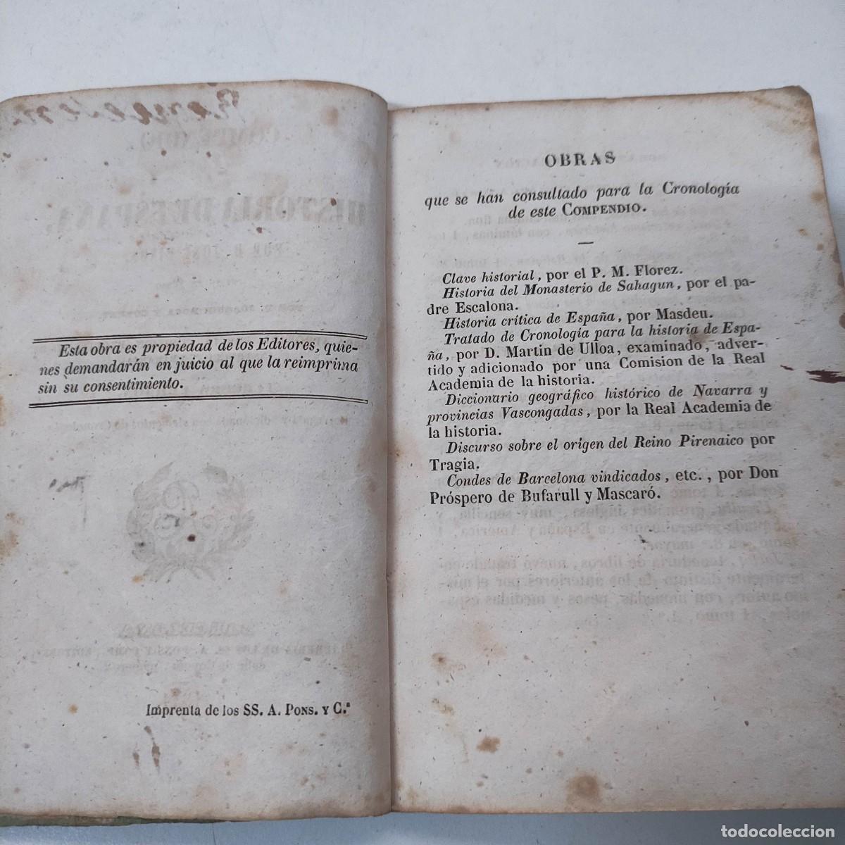 Libros de segunda mano: Compendio de la HISTORIA DE ESPA&Ntilde;A. Jos&eacute; PINOS. - Foto 3