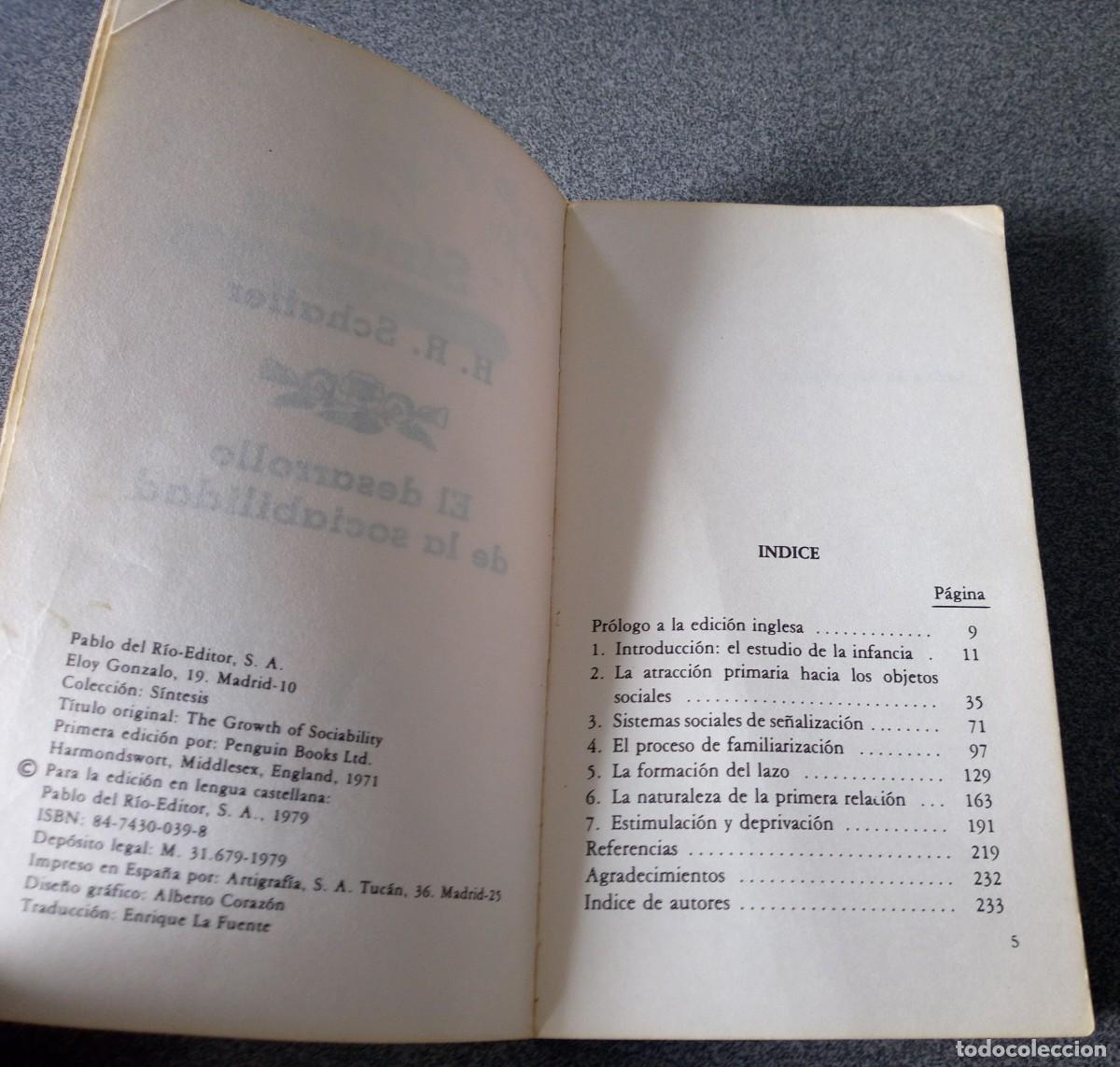 Libros de segunda mano: El Desarrollo De La Sociabilidad H.R.Schaffer - Foto 5