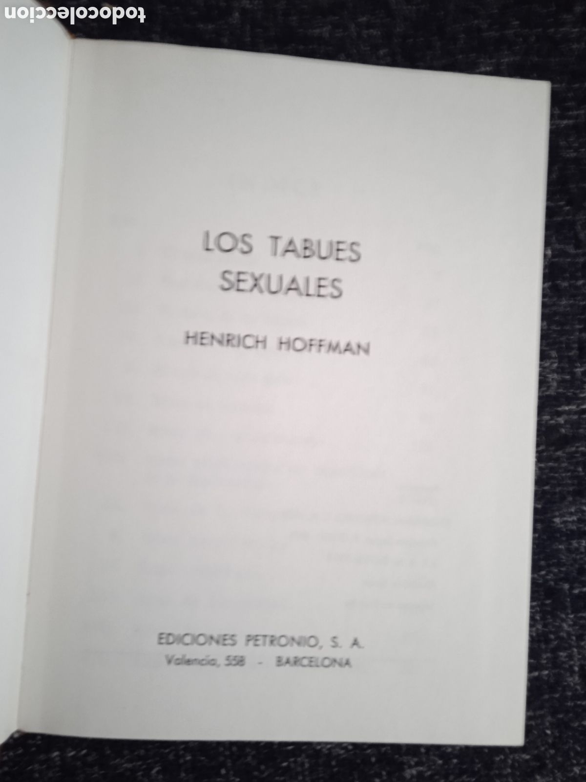 Libros de segunda mano: LOS TAB&Uacute;ES SEXUALES / HENRICH HOFFMAN - Foto 2