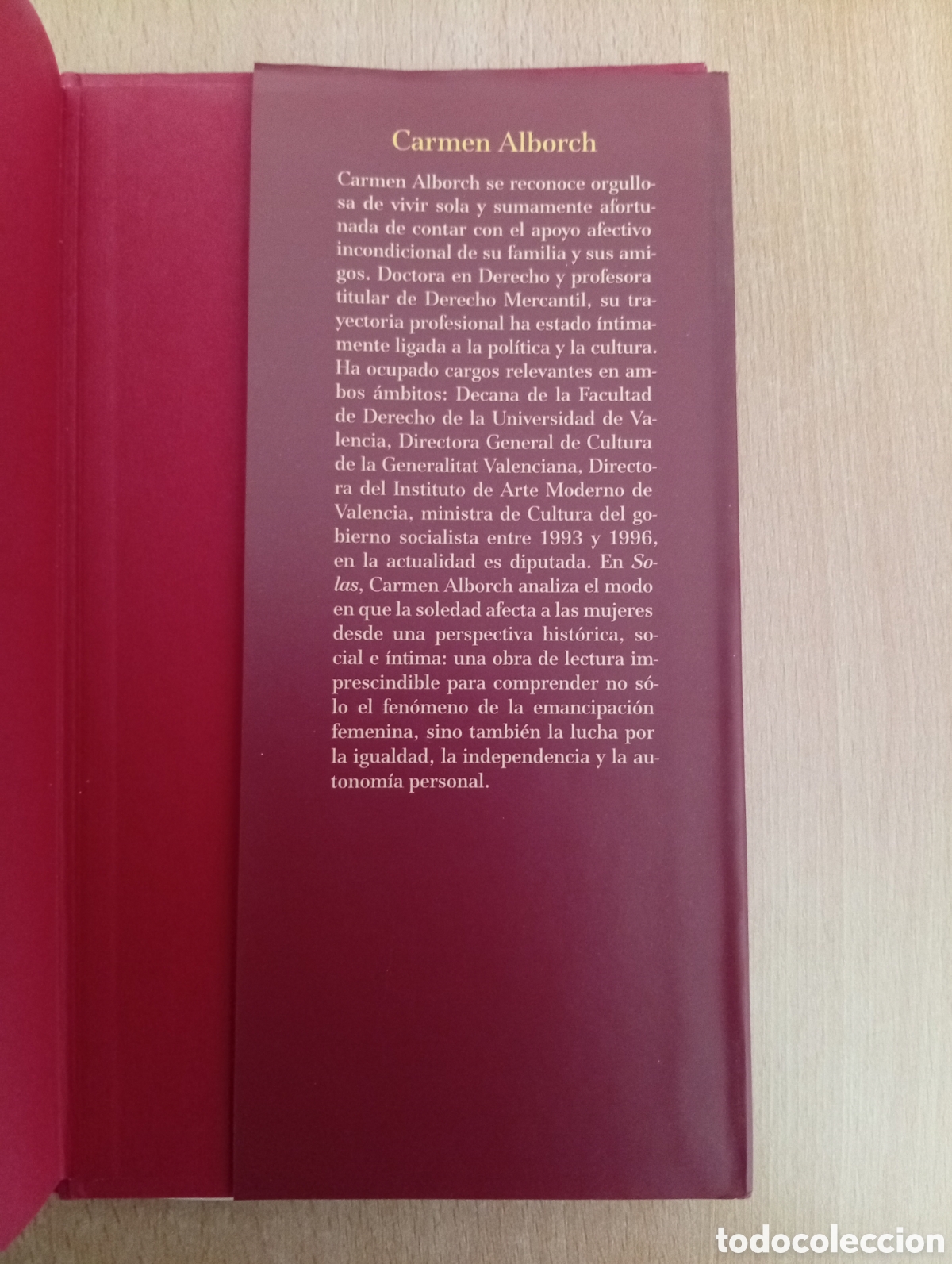 Libros de segunda mano: SOLAS. Carmen Alborch. C&iacute;rculo de Lectores - Foto 9