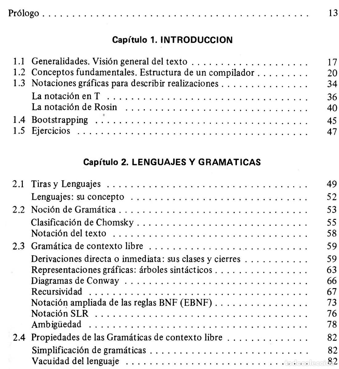 Libros de segunda mano: COMPILADORES. TEORIA Y CONSTRUCCION. INCLUYE EJERCICIOS Y SUS SOLUCIONES. - Foto 9