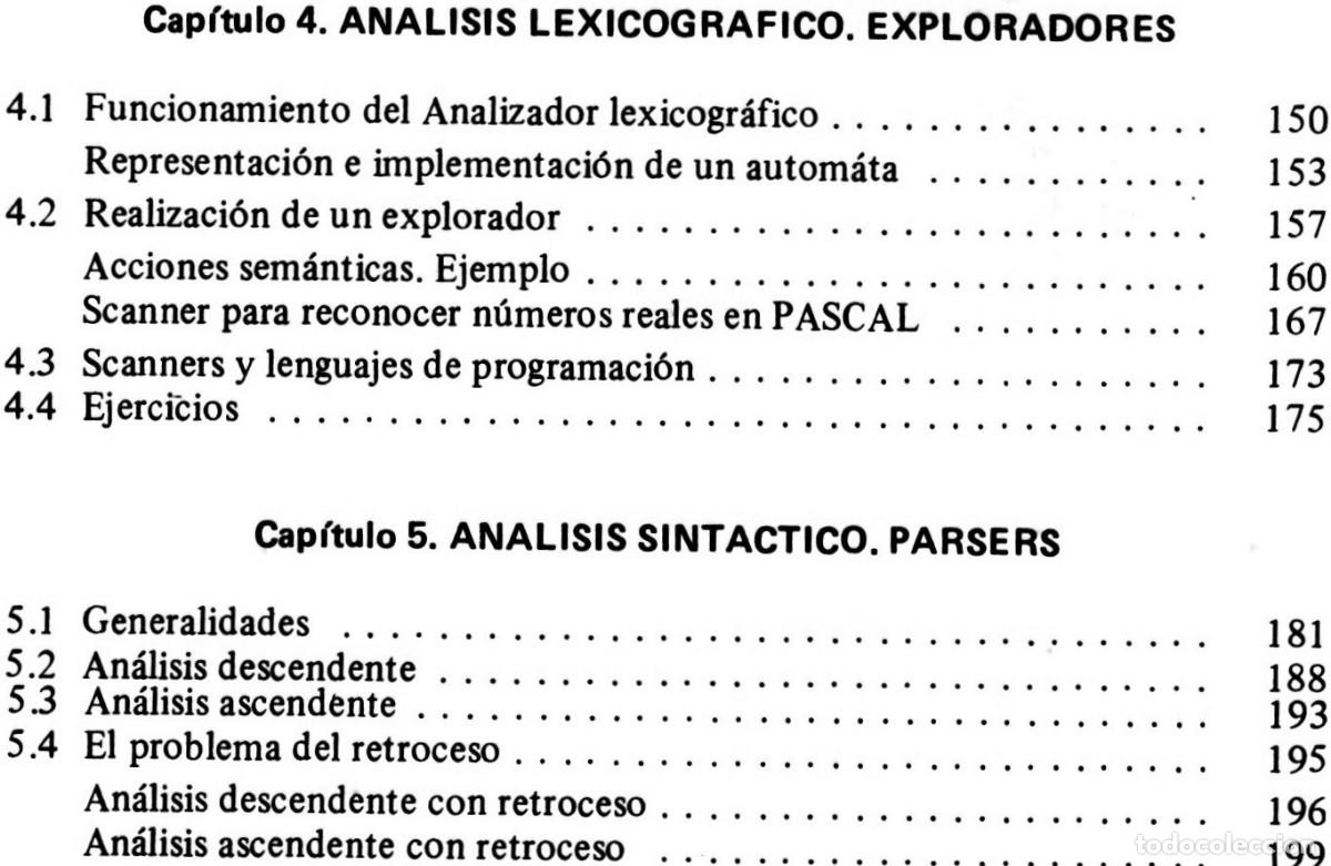 Libros de segunda mano: COMPILADORES. TEORIA Y CONSTRUCCION. INCLUYE EJERCICIOS Y SUS SOLUCIONES. - Foto 11