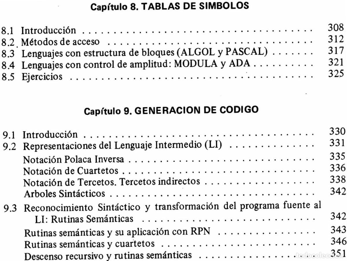 Libros de segunda mano: COMPILADORES. TEORIA Y CONSTRUCCION. INCLUYE EJERCICIOS Y SUS SOLUCIONES. - Foto 14