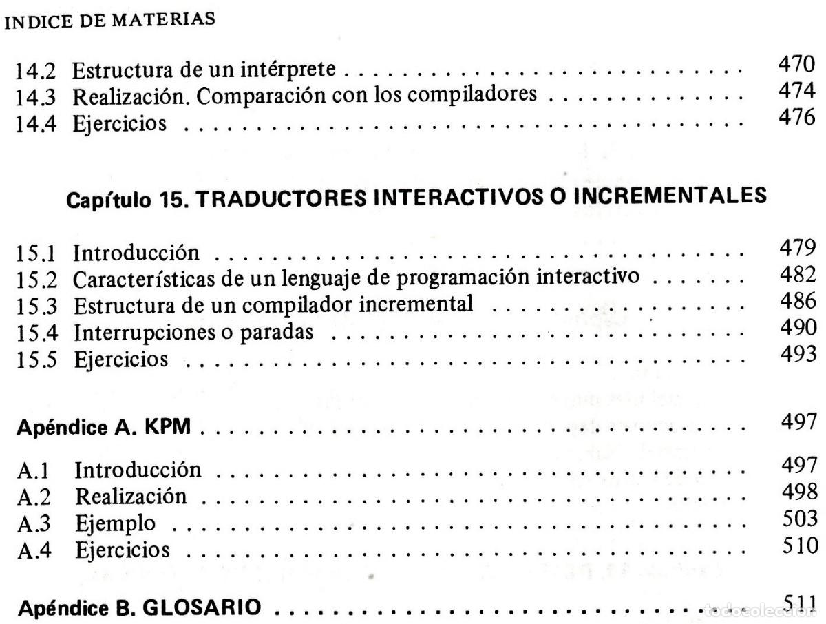 Libros de segunda mano: COMPILADORES. TEORIA Y CONSTRUCCION. INCLUYE EJERCICIOS Y SUS SOLUCIONES. - Foto 18