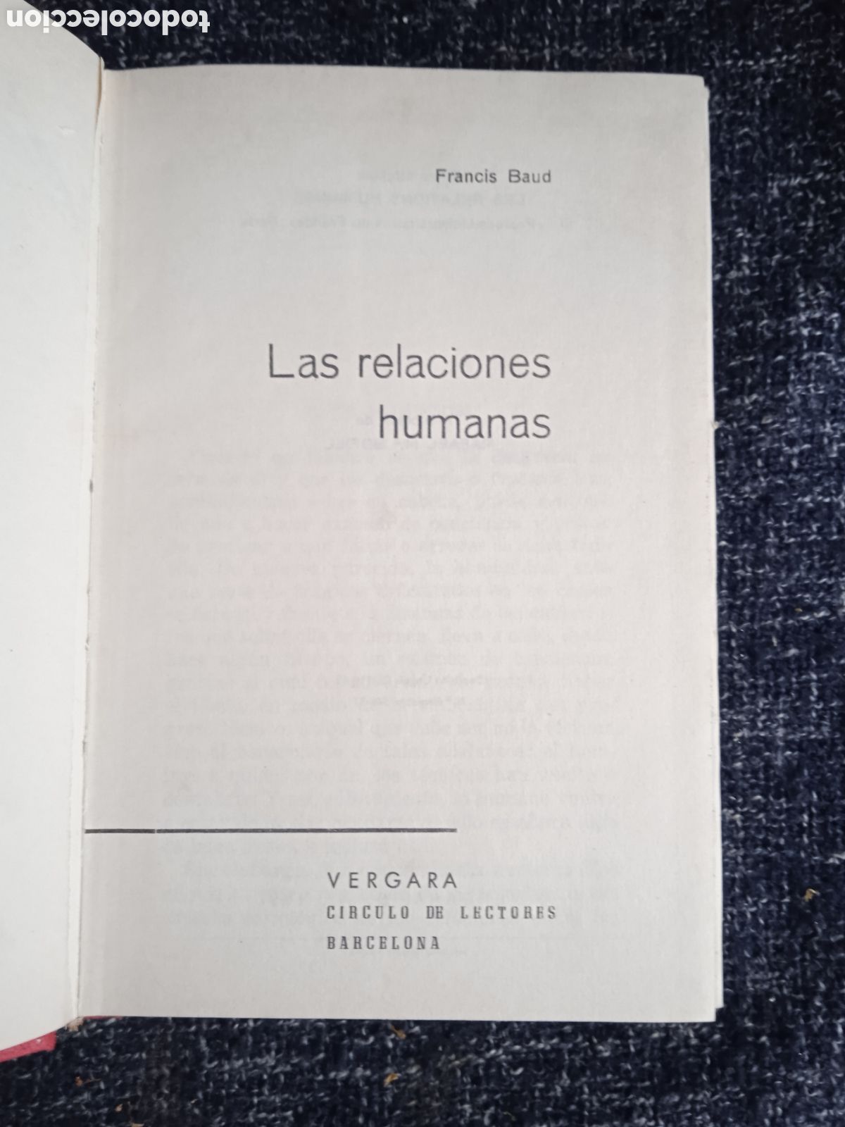 Libros de segunda mano: Las relaciones humanas / francis baud - Foto 3