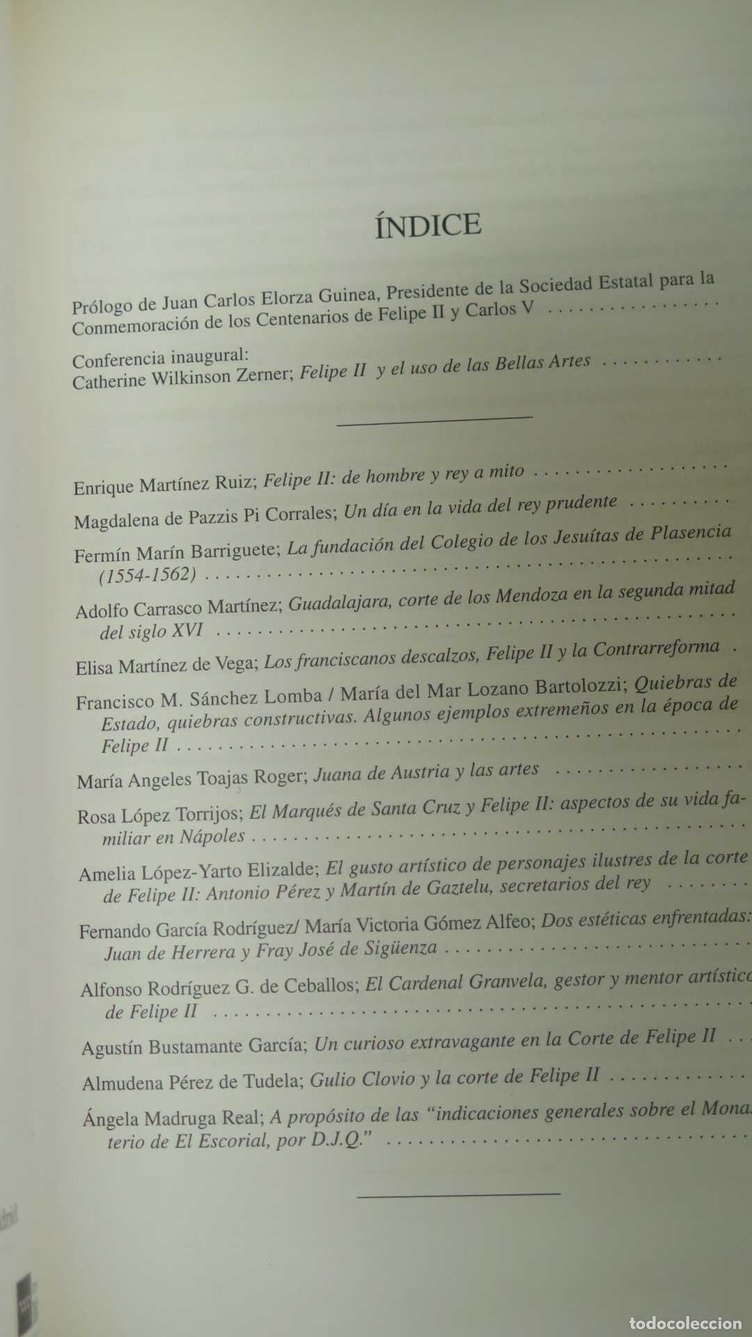 Libros de segunda mano: Felipe II y las Artes. CONGRESO 1999 - Foto 2