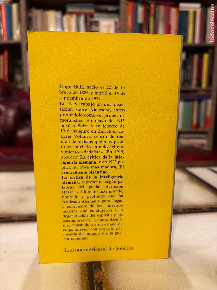Libros de segunda mano: Cr&iacute;tica de la inteligencia alemana. Hugo Ball. - Foto 2