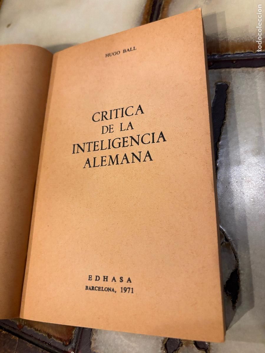 Libros de segunda mano: Cr&iacute;tica de la inteligencia alemana. Hugo Ball. - Foto 4