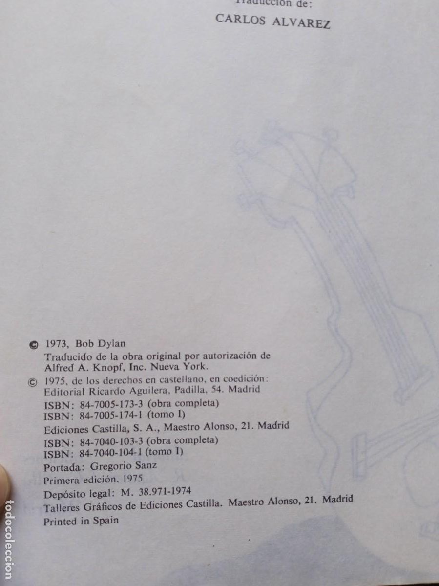 Libros de segunda mano: Bob Dylan. Escritos, canciones y dibujos 1974 - Foto 4