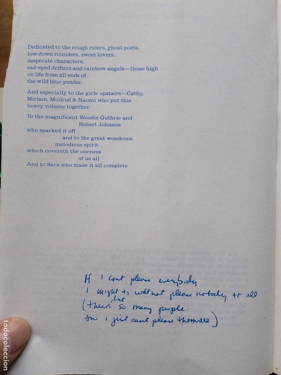 Libros de segunda mano: Bob Dylan. Escritos, canciones y dibujos 1974 - Foto 6