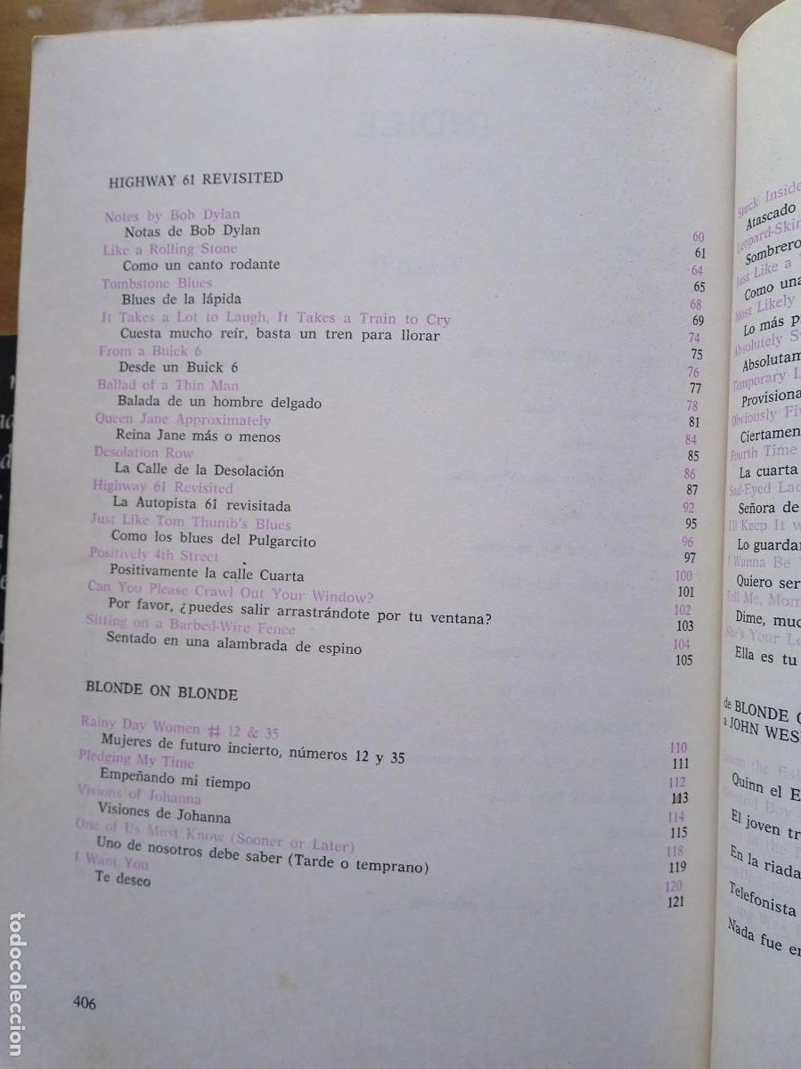 Libros de segunda mano: Bob Dylan. Escritos, canciones y dibujos 1974 - Foto 24