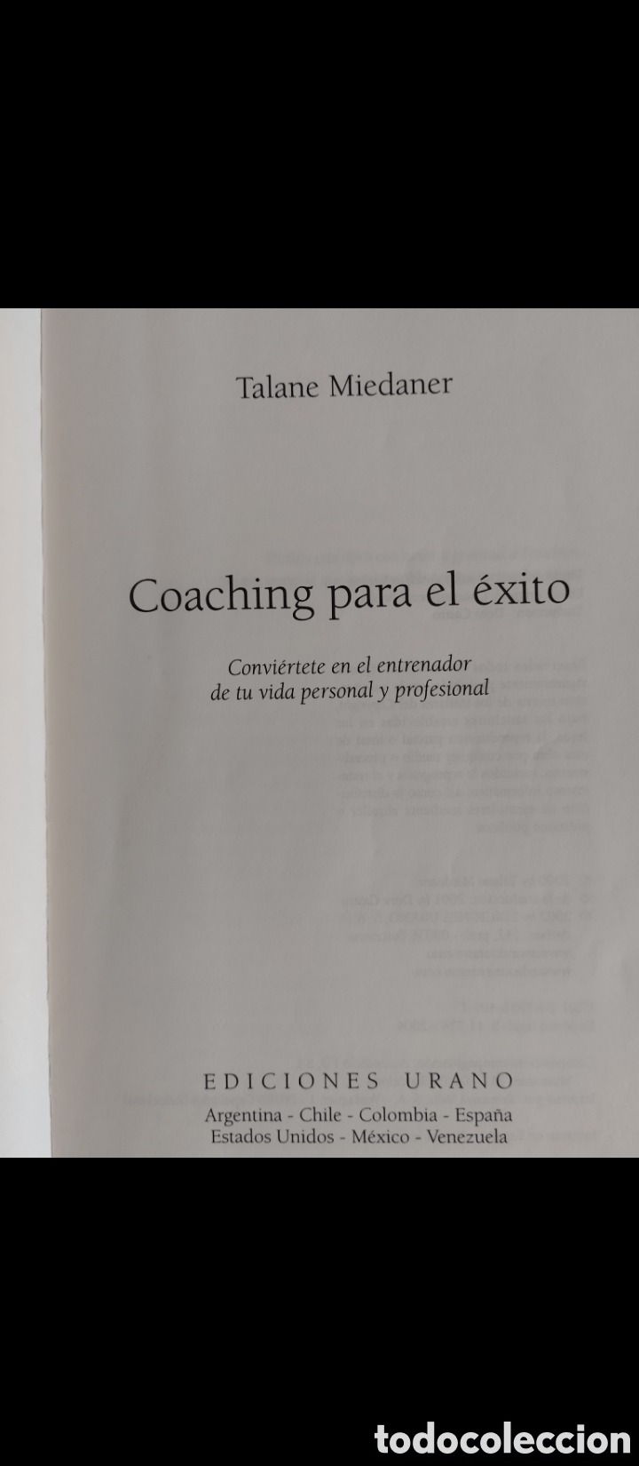 Libros de segunda mano: &rdquo;Coaching para el &Eacute;xito&rdquo;.Talane Miedaner. - Foto 4