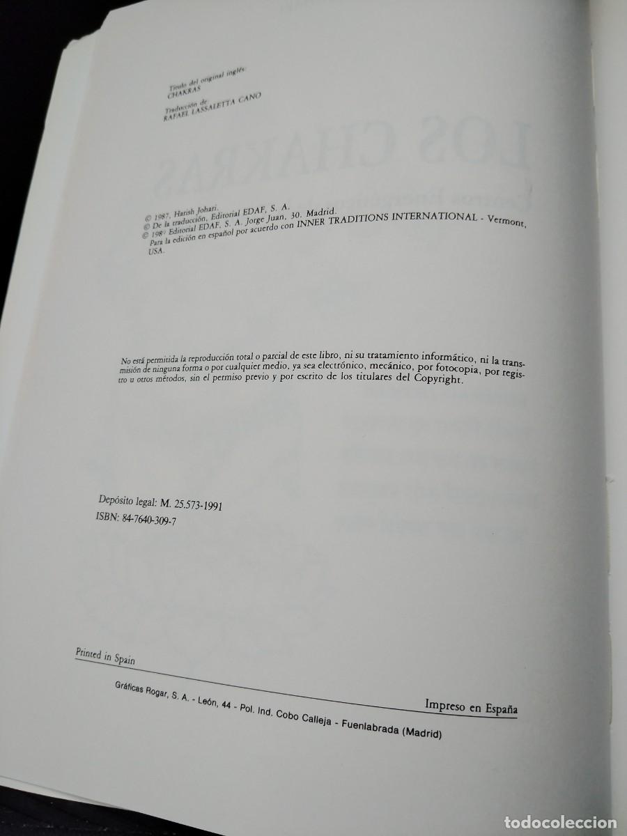 Libros de segunda mano: Los chakras -Harish Johari -centros energ&eacute;ticos de la transformaci&oacute;n - Foto 5
