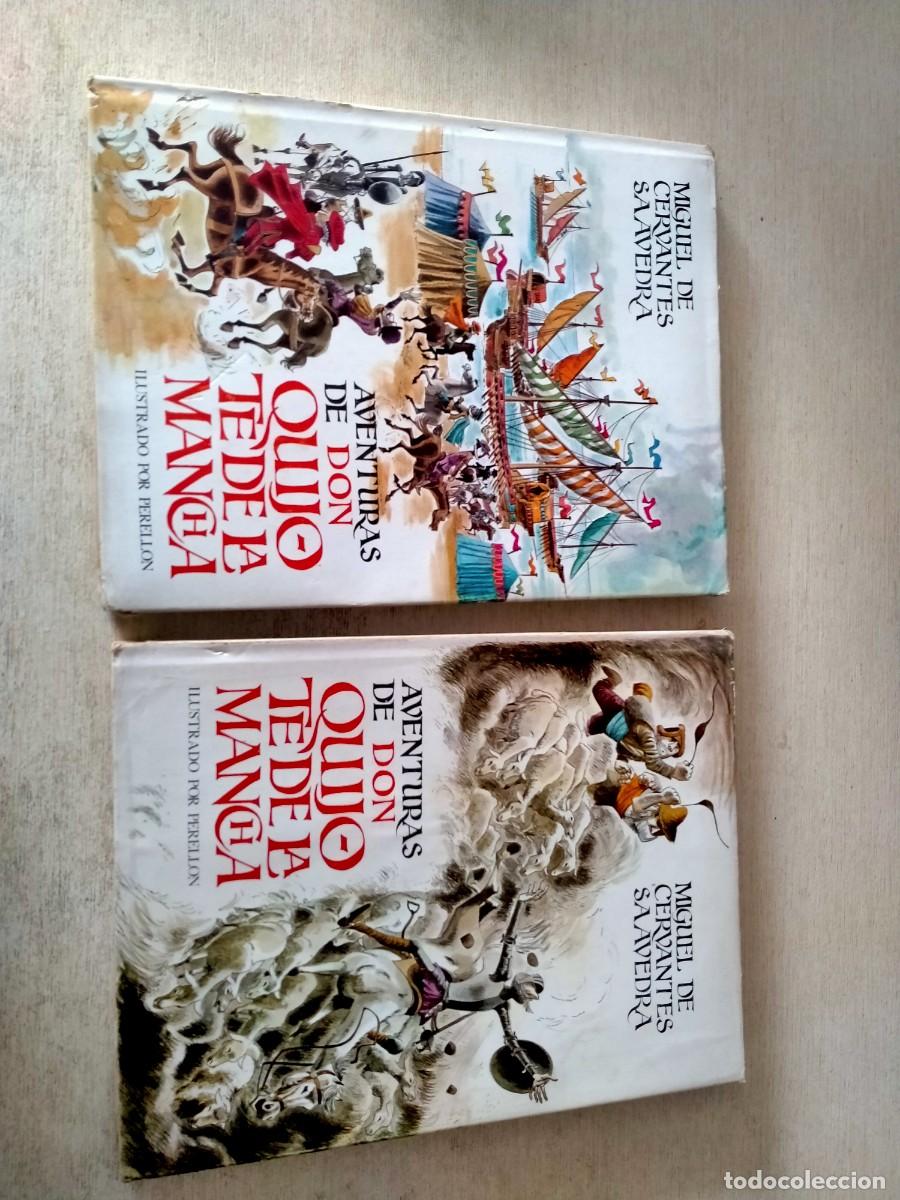 Libros de segunda mano: libros de don quijote de la mancha 2 tomos dibujados por perello