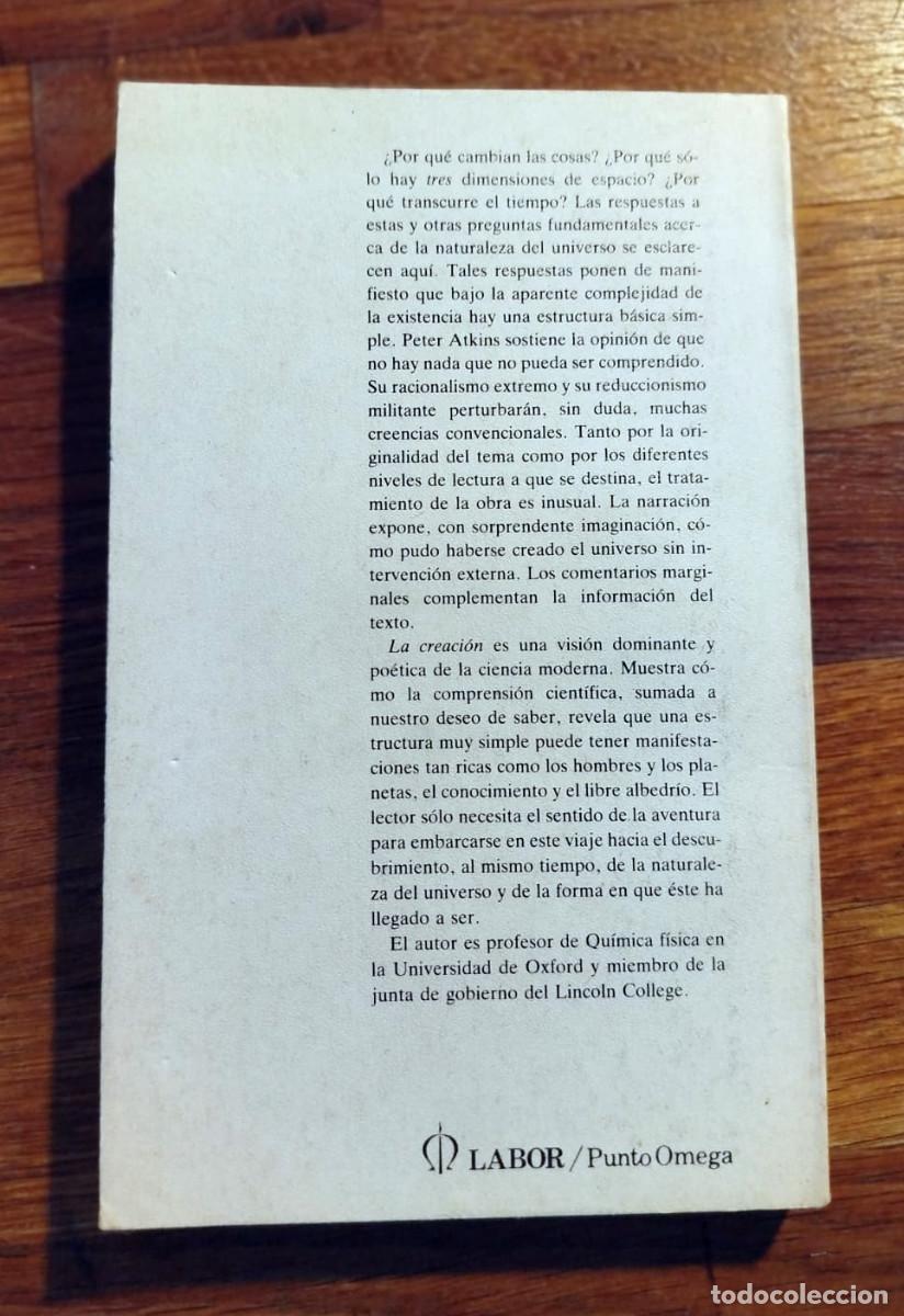 Libros de segunda mano: P. W. Watkins, La creaci&oacute;n, Labor, 1981 - Foto 2