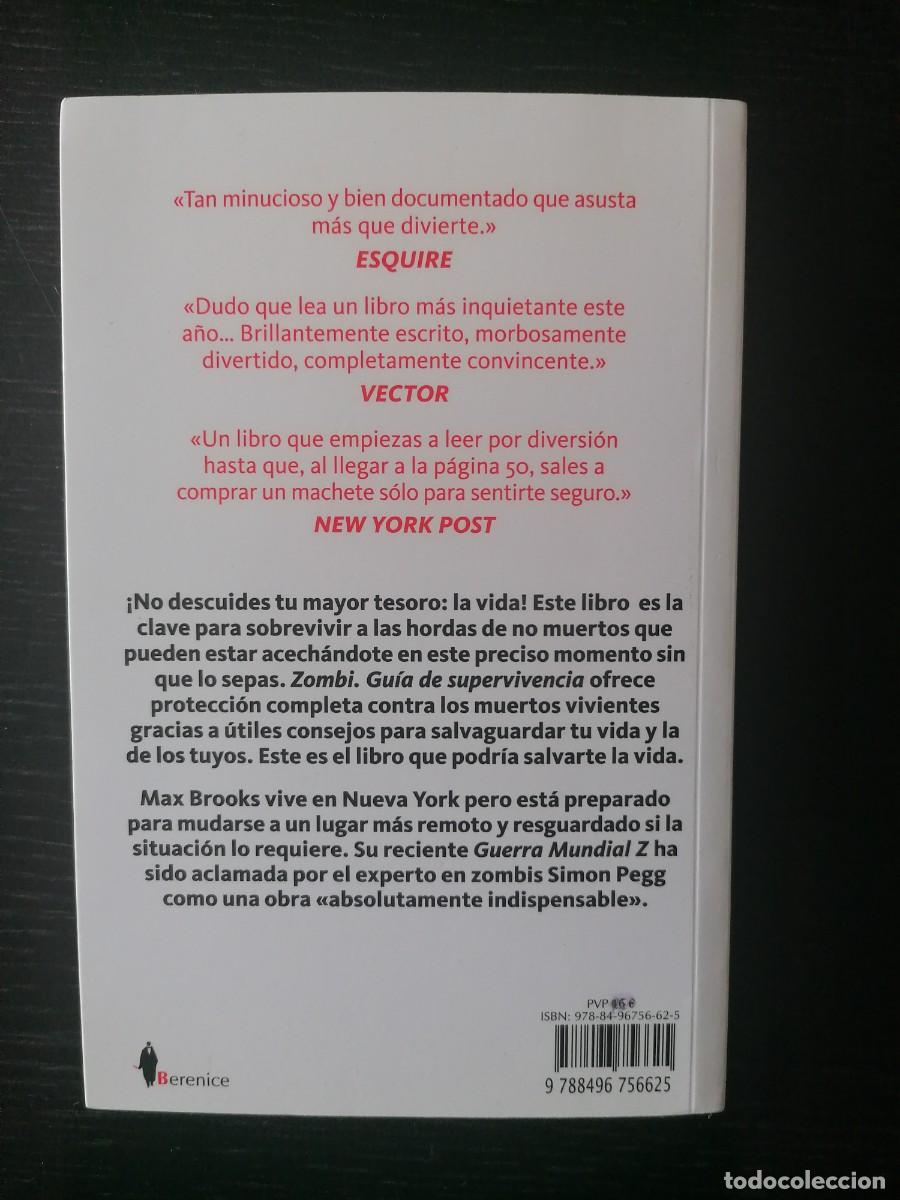 Libros de segunda mano: ZOMBI Gu&iacute;a de supervivencia, de Max Brooks - Foto 2