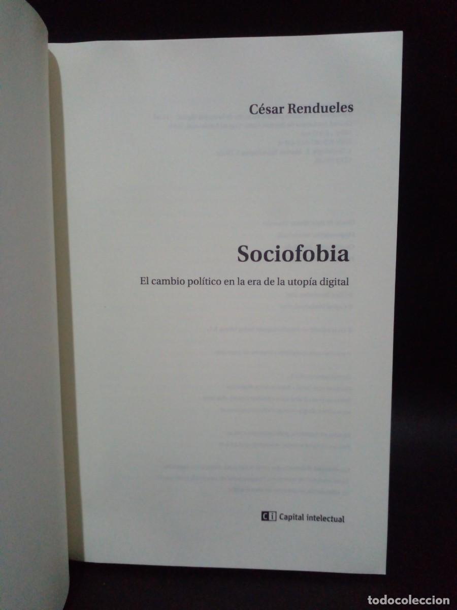 Libros de segunda mano: C&Eacute;SAR RENDUELES - SOCIOFOBIA - 2014 - Foto 3