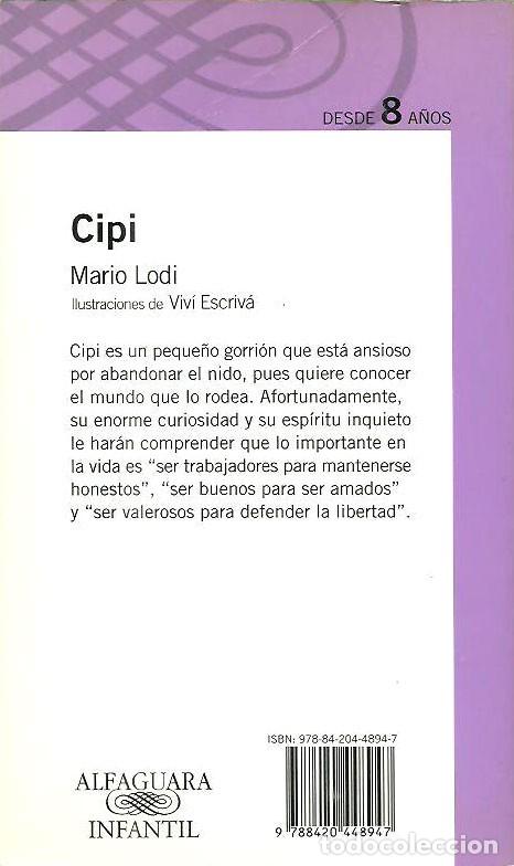 Libros de segunda mano: Cipi de Mario Lodi. Alfaguara Infantil - Foto 2