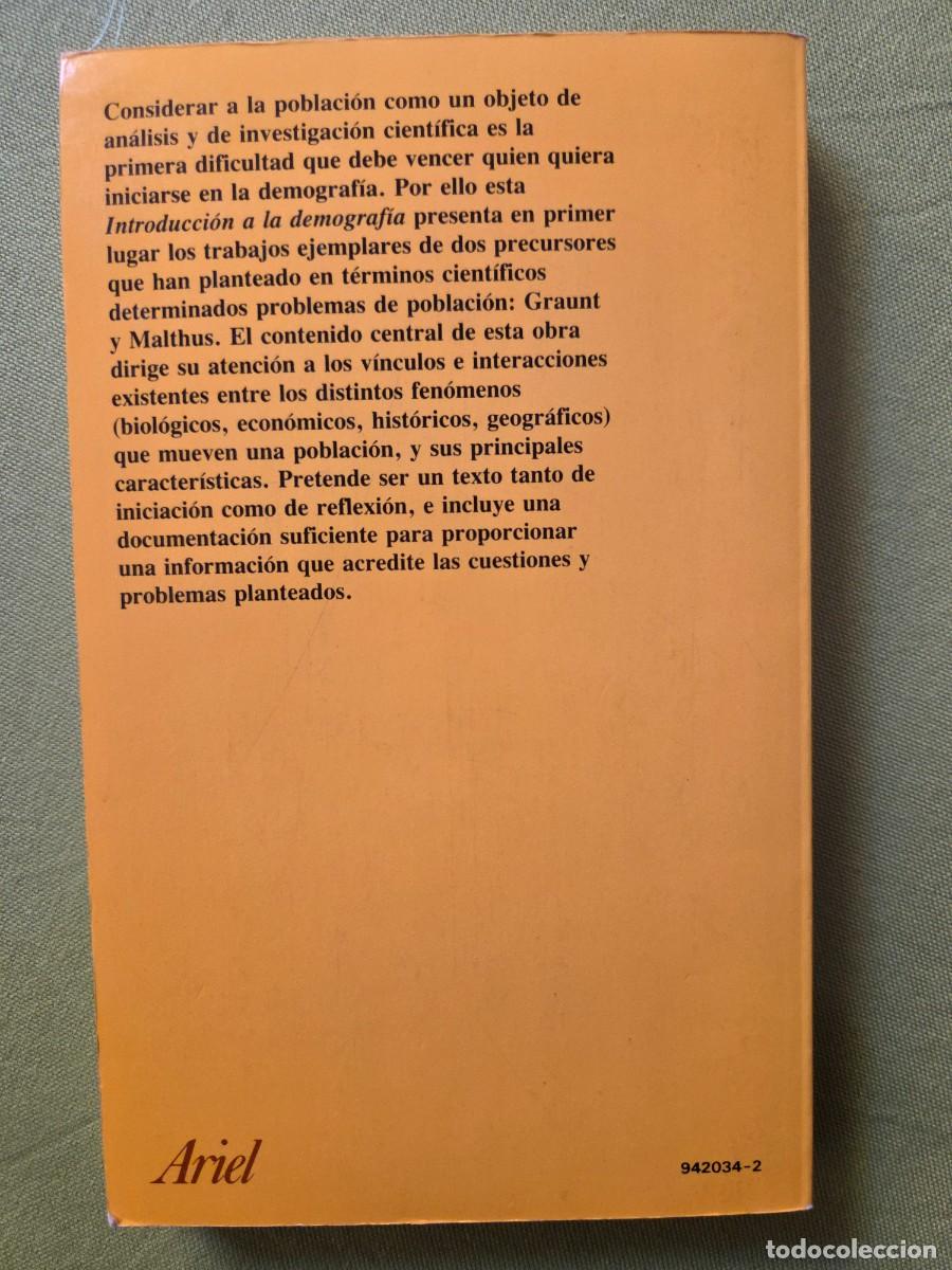 Libros de segunda mano: Introducci&oacute;n a la demograf&iacute;a - Roland Pressat. - Foto 2