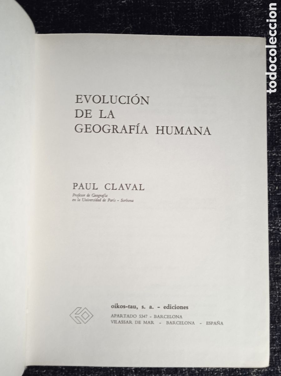 Libros de segunda mano: Evoluci&oacute;n de la geograf&iacute;a humana / Paul Claval - Foto 1