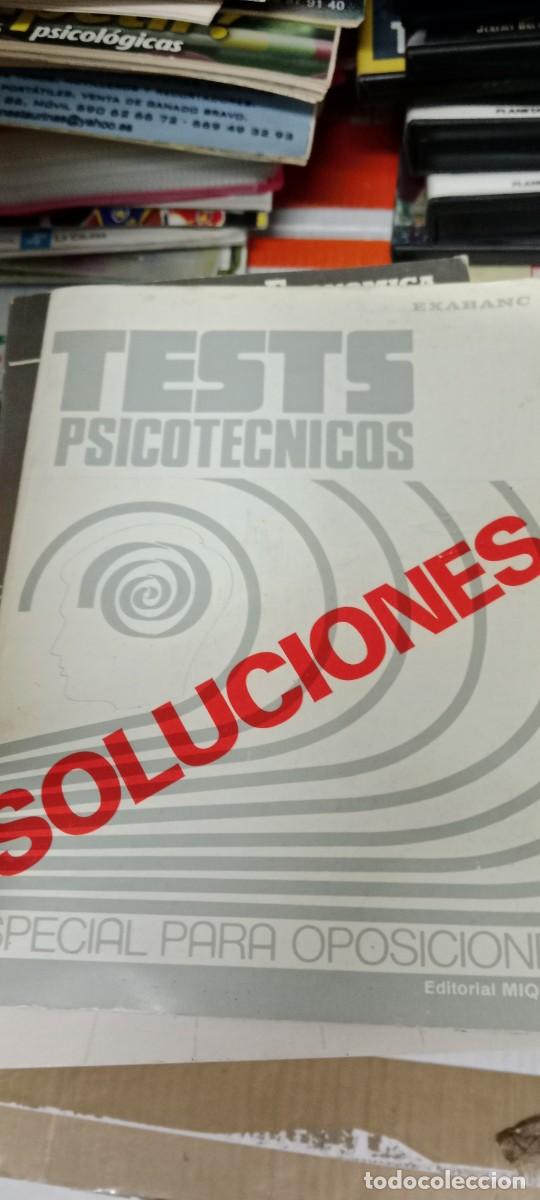 Libros de segunda mano: M-29 LIBRO TESTS PSICOTECNICOS SOLUCIONES - Foto 1