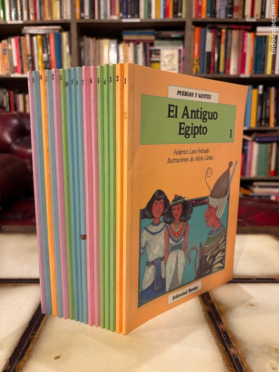 Libros de segunda mano: Pueblos y Gentes. 16 vol&uacute;menes. Editorial Bru&ntilde;o. - Foto 1