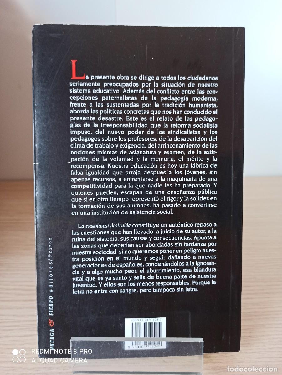 Libros de segunda mano: LA ENSE&Ntilde;ANZA DESTRUIDA de Javier Orrico (Ed. Fenice Textos) - Foto 2