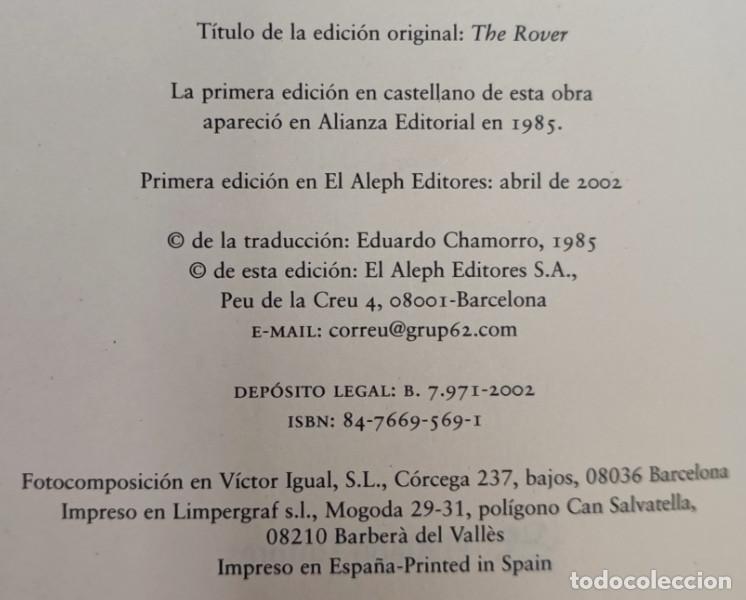 Libros de segunda mano: EL PIRATA, JOSEPH CONRAD, ALEPH EDITORES 1&ordf; EDICION 2002, LIBRO - Foto 3