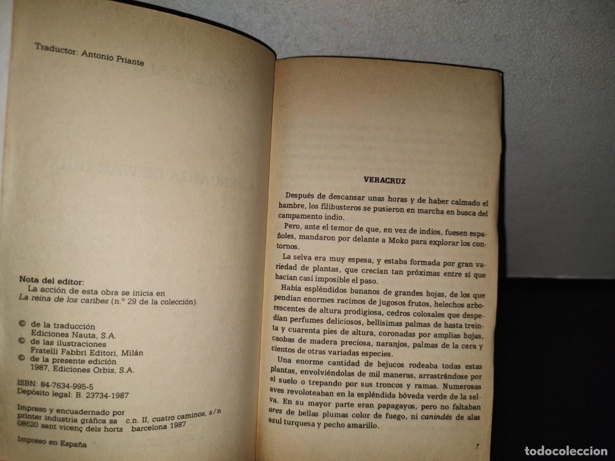 Libros de segunda mano: 152- LA VENGANZA DE WAN GULD - EMILIO SALGARI - EDICIONES ORBIS, S. A. - 1987 - Foto 8