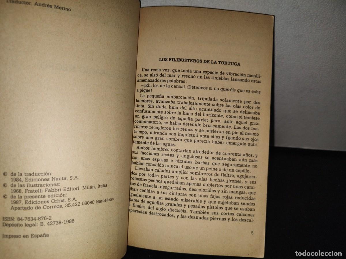 Libros de segunda mano: 152- EL CORSARIO NEGRO - EMILIO SALGARI - EDICIONES ORBIS, S. A. - 1987 - Foto 4
