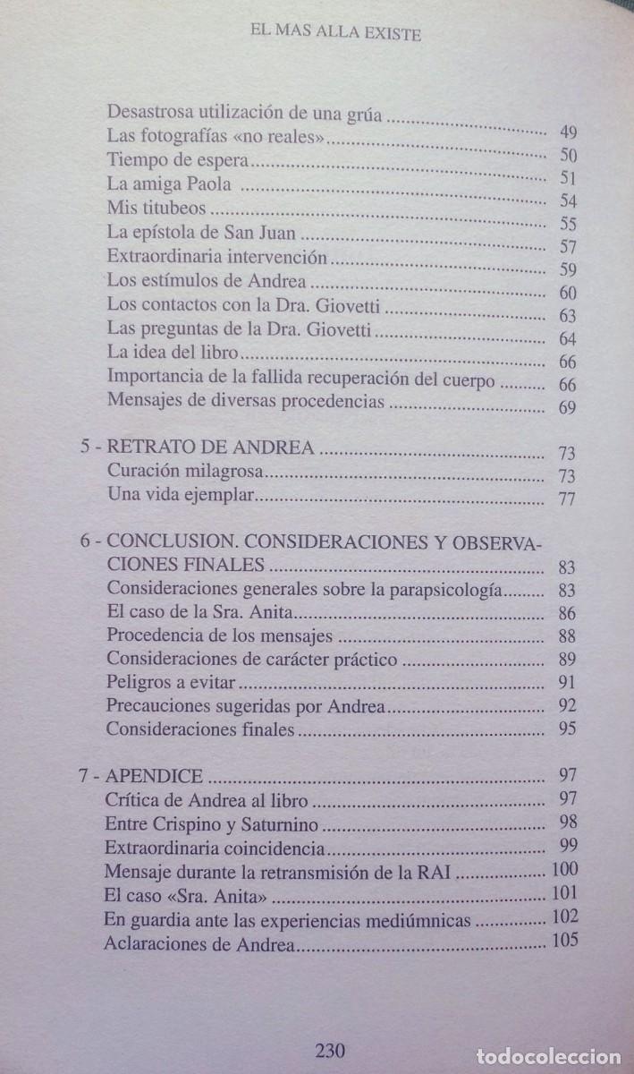 Libros de segunda mano: MAS ALL&Agrave; EXISTE. UN TESTIMONIO EXCEPCIONAL RIGOROSAMENTE DOCUMENTADO - LINO SARDOS ALBERTINI - D20 - Foto 4