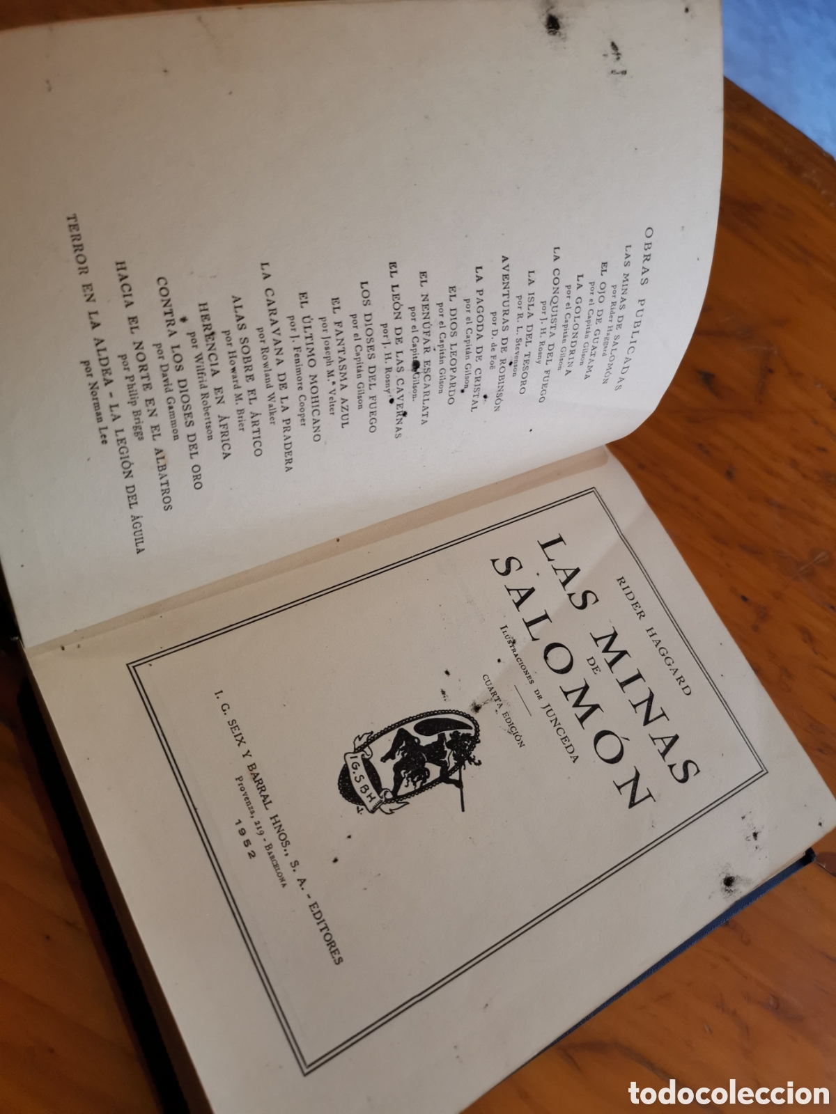 Libros de segunda mano: Libro las minas de Salom&oacute;n,rider haggard, a&ntilde;o 1952 - Foto 5