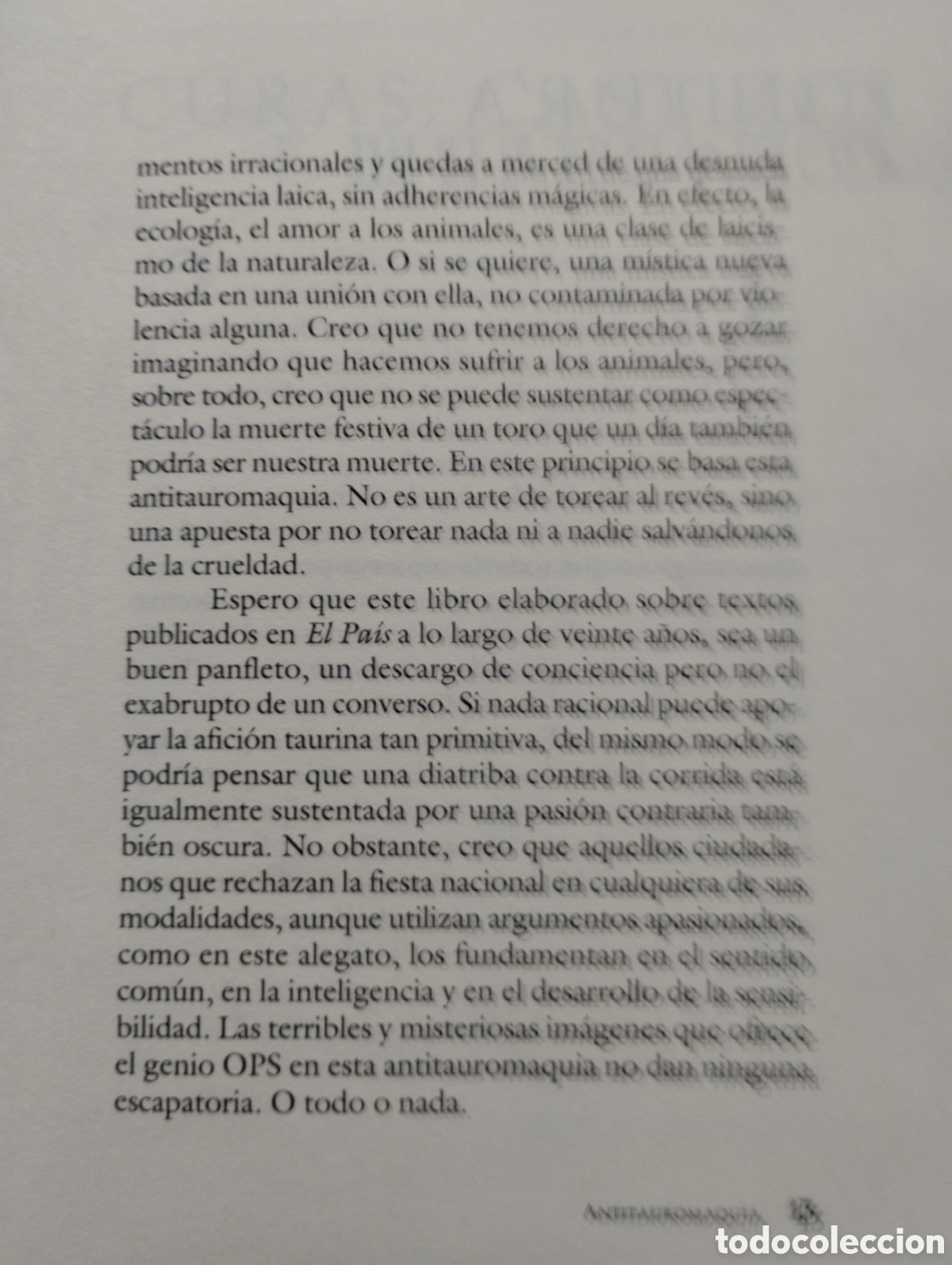 Libros de segunda mano: ANTITAUROMAQUIA, MANUEL VICENT - Foto 9