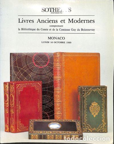 Libros de segunda mano: Biblioth&egrave;que du Comte et de la Comtesse Guy du Boisrouvray. Auction. Con precios de remate - Foto 2