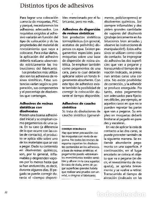Libros de segunda mano: �F1390 - COMO COLOCAR SUELOS DE MOQUETA. PARQUE. PVC. - Foto 4