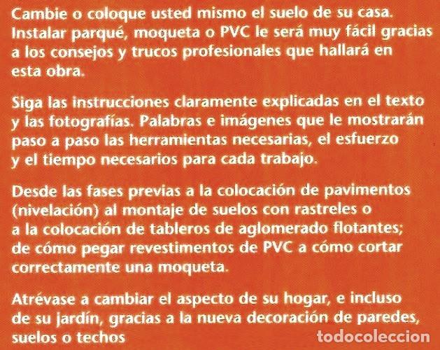 Libros de segunda mano: �F1390 - COMO COLOCAR SUELOS DE MOQUETA. PARQUE. PVC. - Foto 7