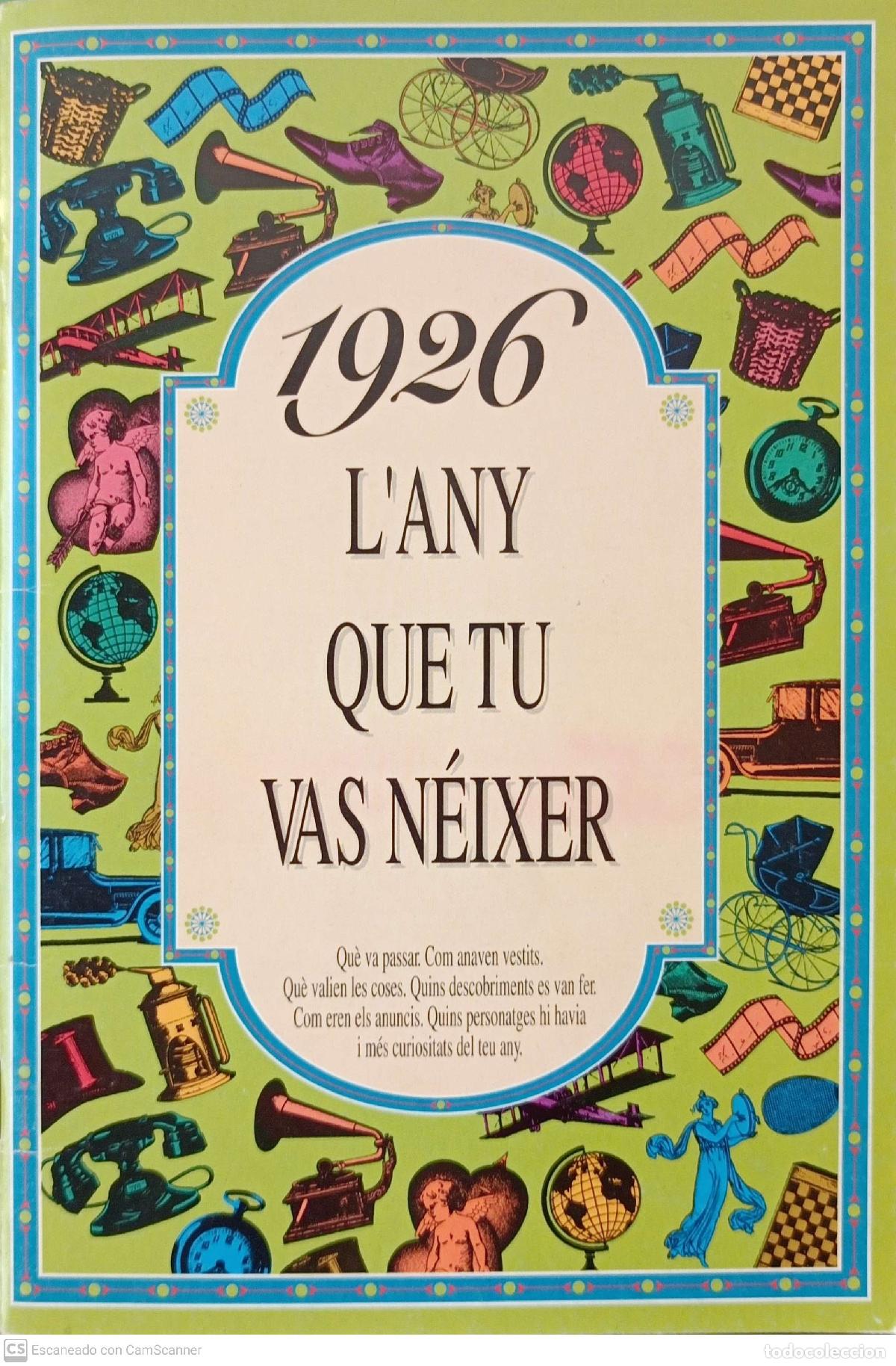 Libros de segunda mano: Lany que tu vas n&eacute;ixer. 1926 - Foto 1