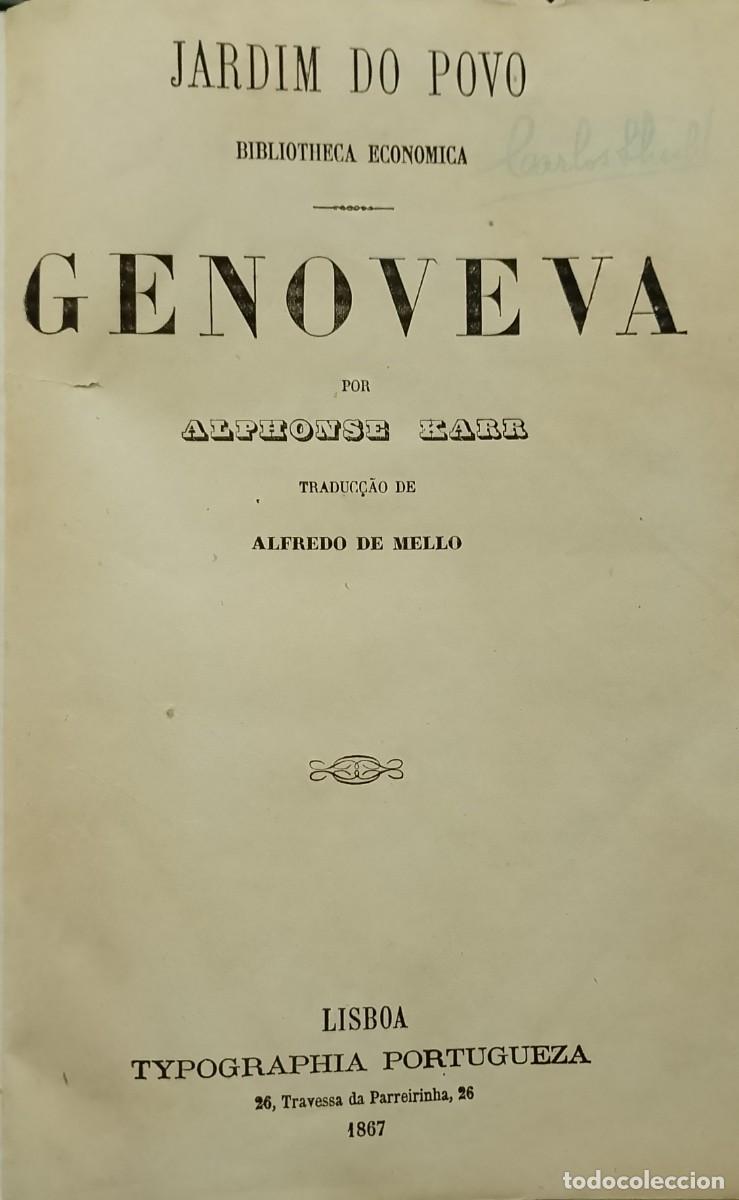 Libros de segunda mano: Genoveva 1867 Alphonse Karr - Foto 1