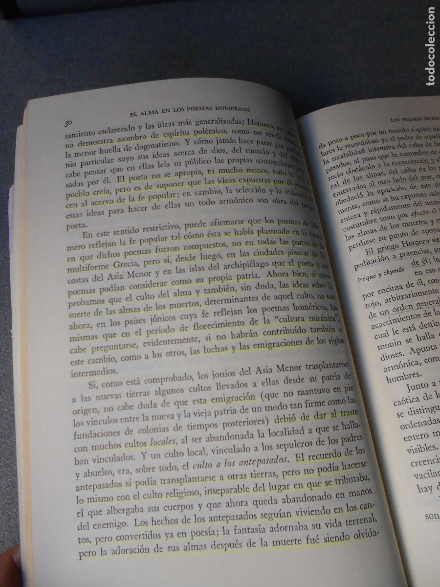 Libros de segunda mano: PSIQUE. LA IDEA DEL ALMA Y LA INMORTALIDAD ENTRE LOS GRIEGOS - Foto 5
