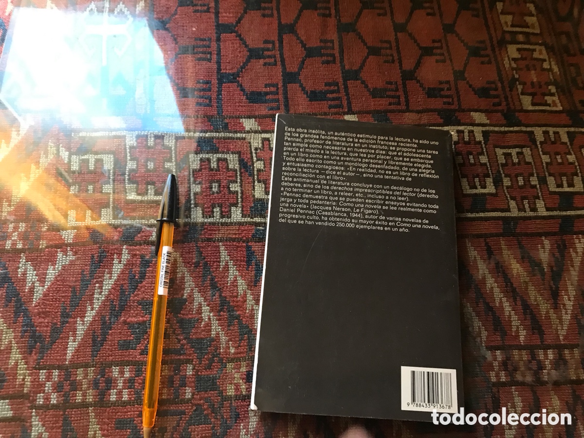 Libros de segunda mano: Como una novela. Daniel Pennac. Anagrama. Colecci&oacute;n argumentos. - Foto 2
