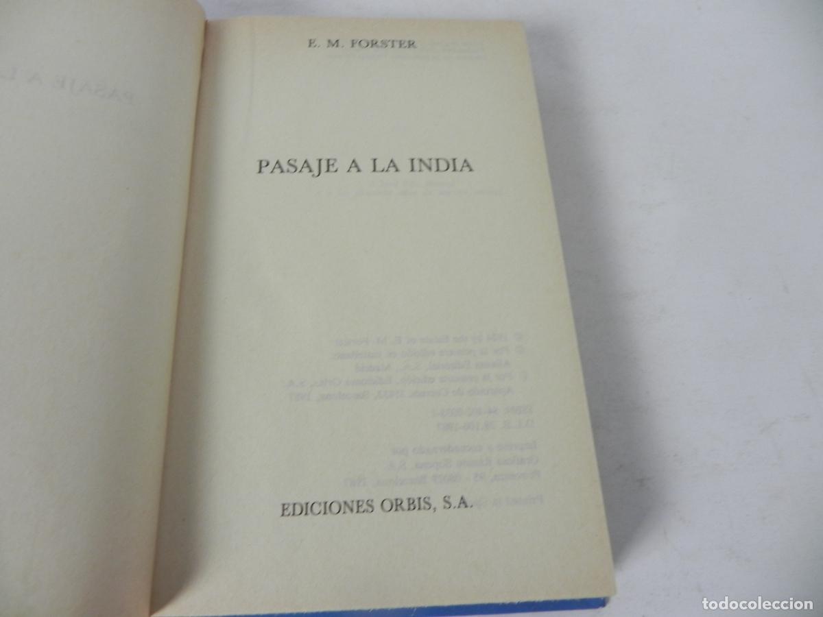 Libros de segunda mano: PASAJE A LA INDIA (E.M.FORSTER) NOVELAS DE CINE N&ordm;16 - ORBIS-1987 - Foto 3