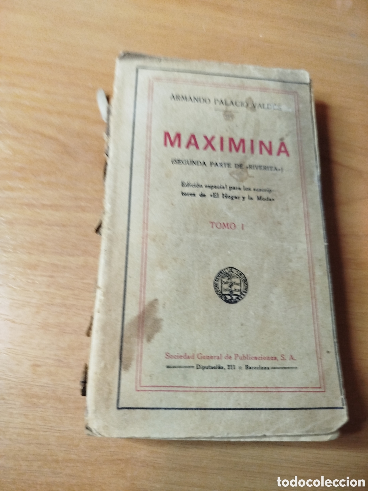 Libros de segunda mano: Maximina segunda parte de Riverita. Tomo 1