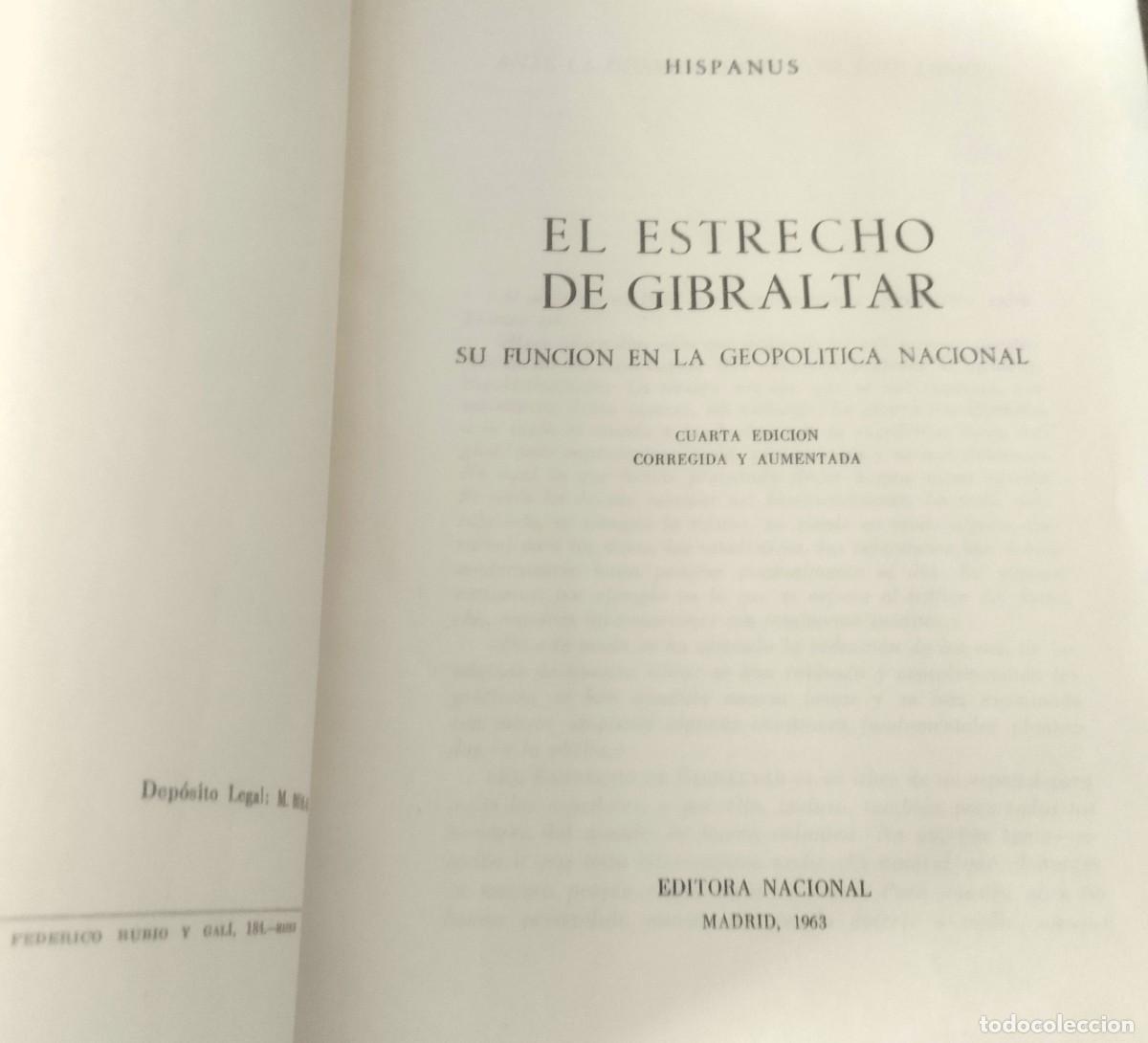 Libros de segunda mano: Hispanus, El estrecho de Gibraltar, Editora Nacional, 1963 - Foto 3