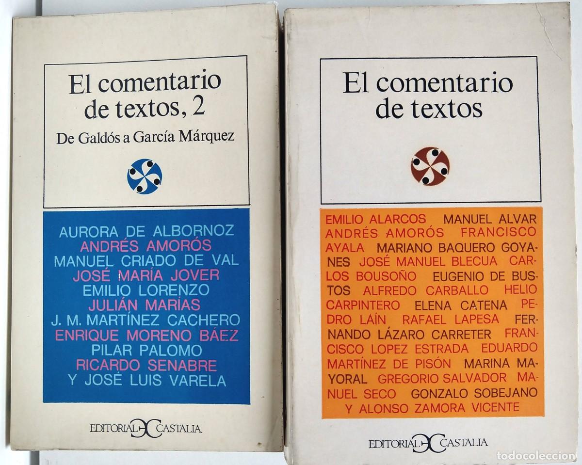 Libros de segunda mano: El Comentario de Textos 1, 2 &ndash; Editorial Castalia - Foto 2
