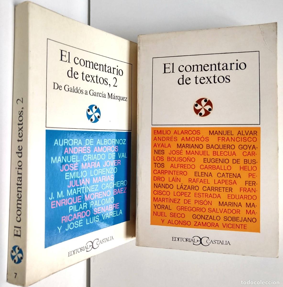 Libros de segunda mano: El Comentario de Textos 1, 2 &ndash; Editorial Castalia - Foto 1