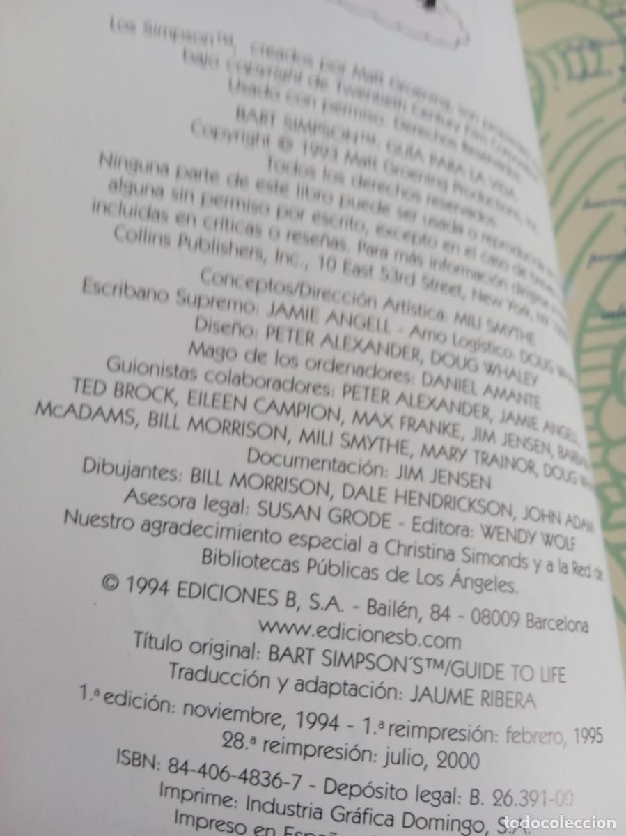 Libros de segunda mano: BART SIMPSON Gu&iacute;a para la vida - Foto 5