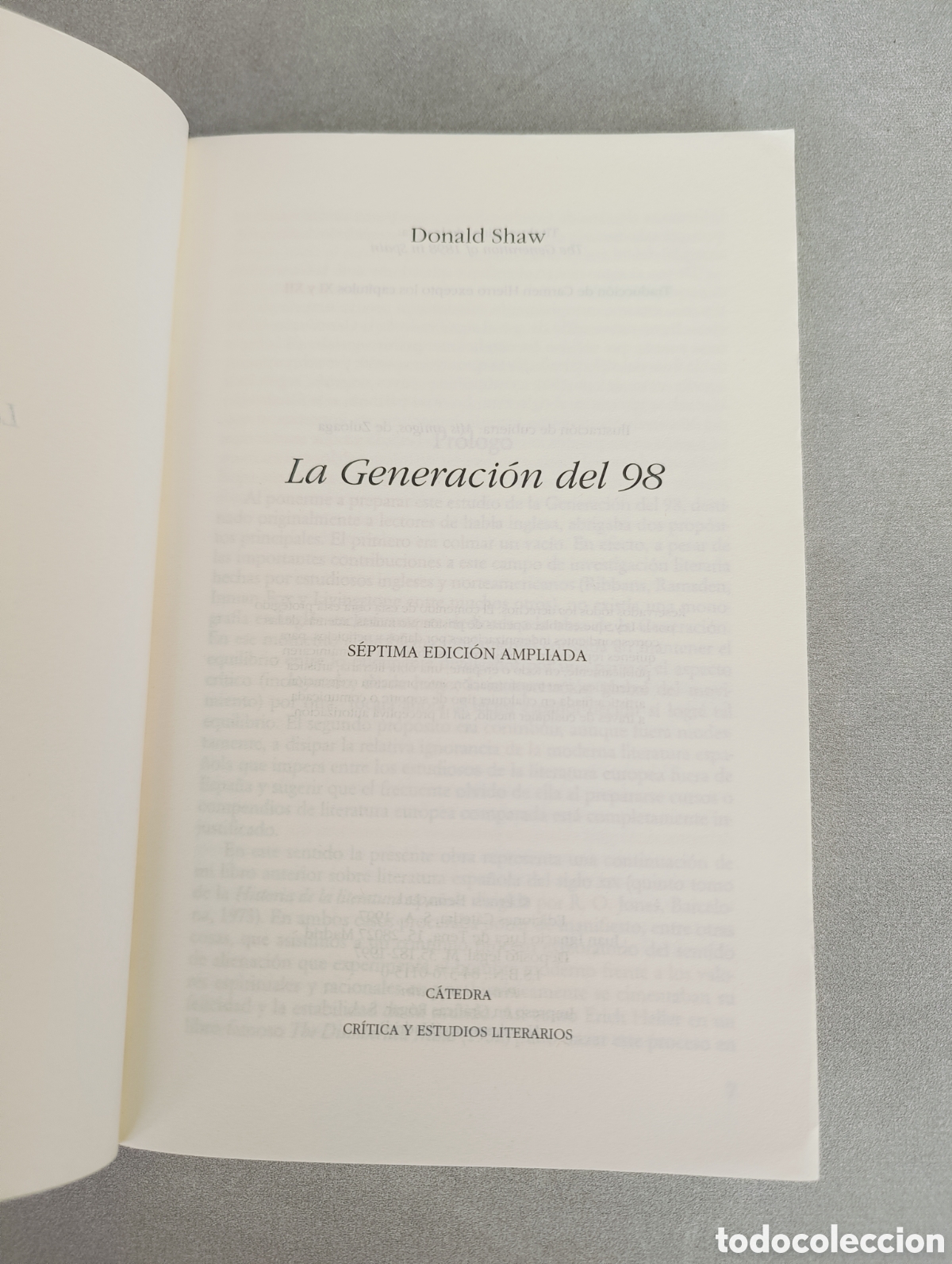 Libros de segunda mano: LA GENERACI&Oacute;N DEL 98 - DONALD SHAW - CATEDRA - Foto 4