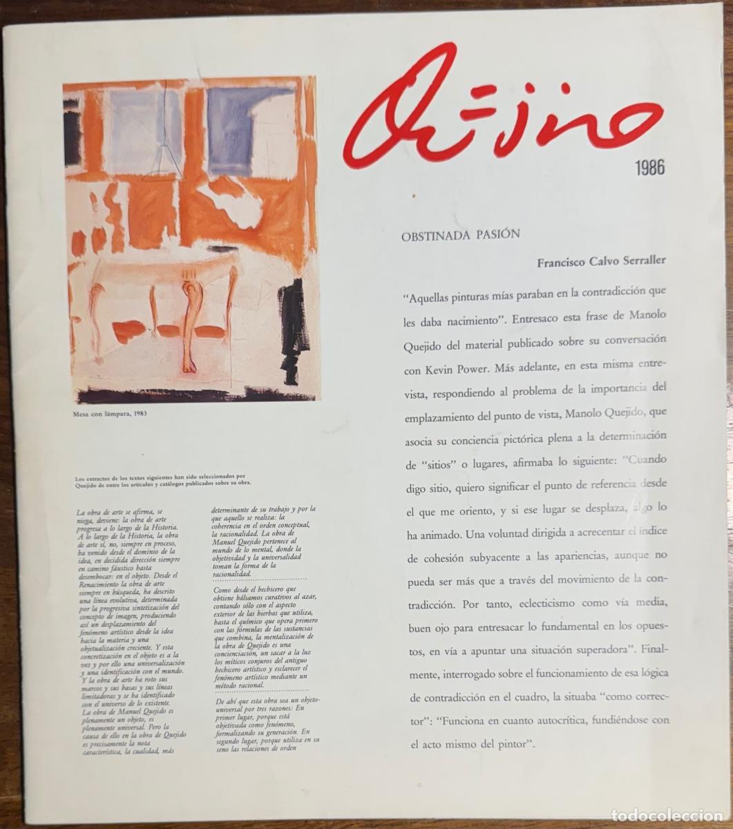Libros de segunda mano: Manolo Quejido 1986 (Galer&iacute;a La C&uacute;pula) - Foto 1