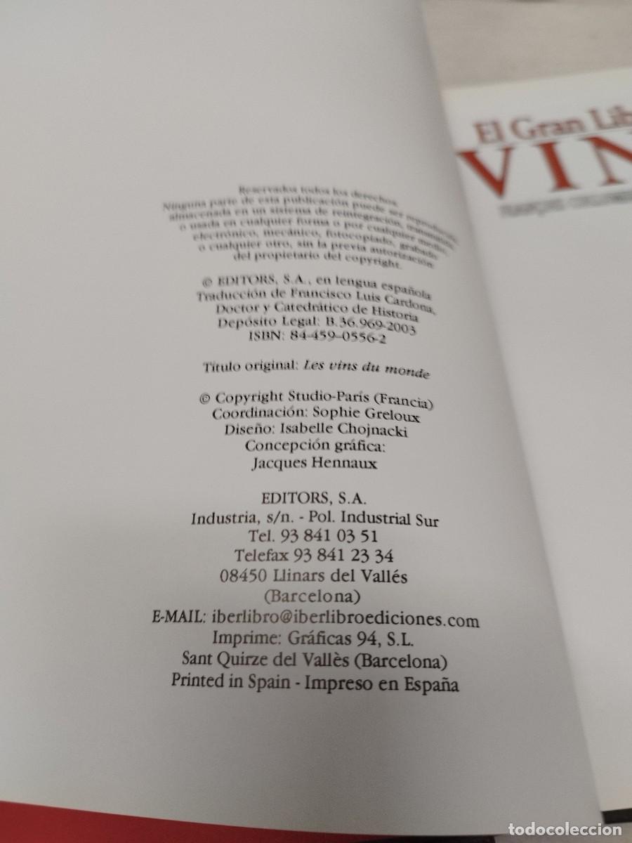 Libros de segunda mano: El gran libro de los vinos. - Foto 4